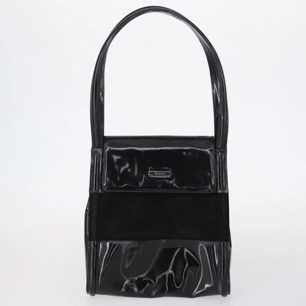 GUCCI Tote Bag Suede Canvas Nylon 4 Set Black Ivory Auth bs30282 - Picture 2 of 15